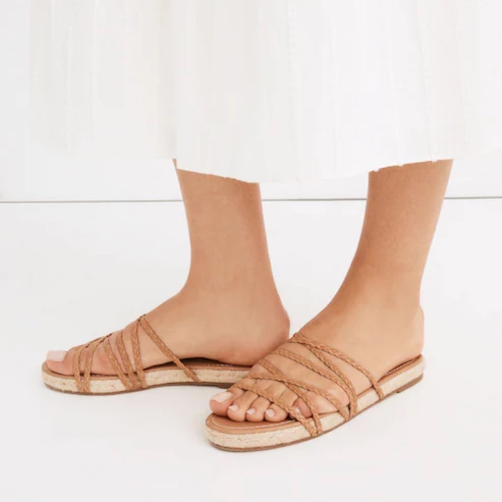 Madewell The Kathryn espadrille slide Sandals in leather
